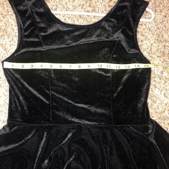 Guess Black Dress - Velvet Peplum Mesh Back Chic - Picture 7 of 11